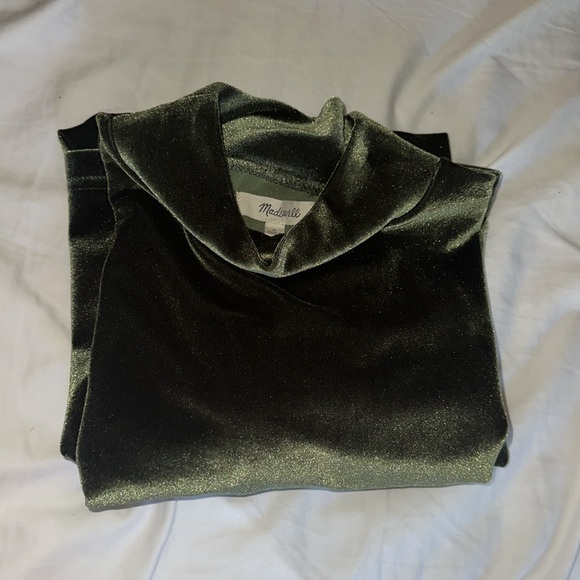Madewell olive green velvet dress - small - Picture 3 of 3
